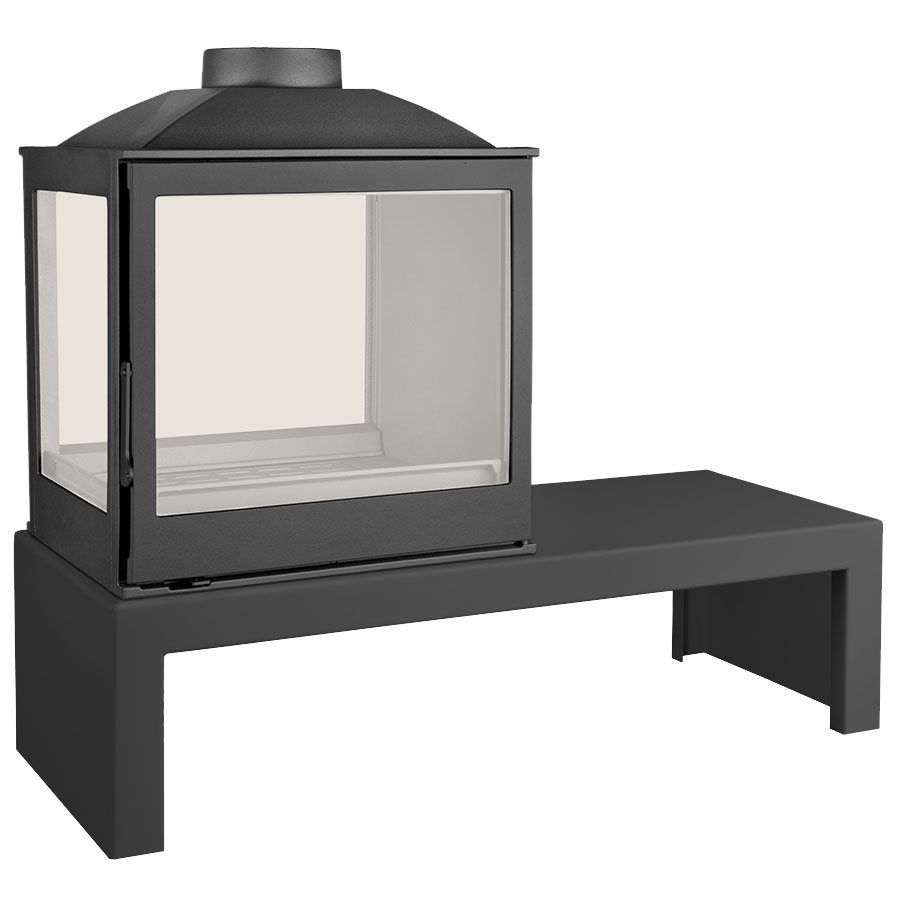 Печь Liseo Castiron LCI 5 GDFs Table (двусторонняя, стекло слева)