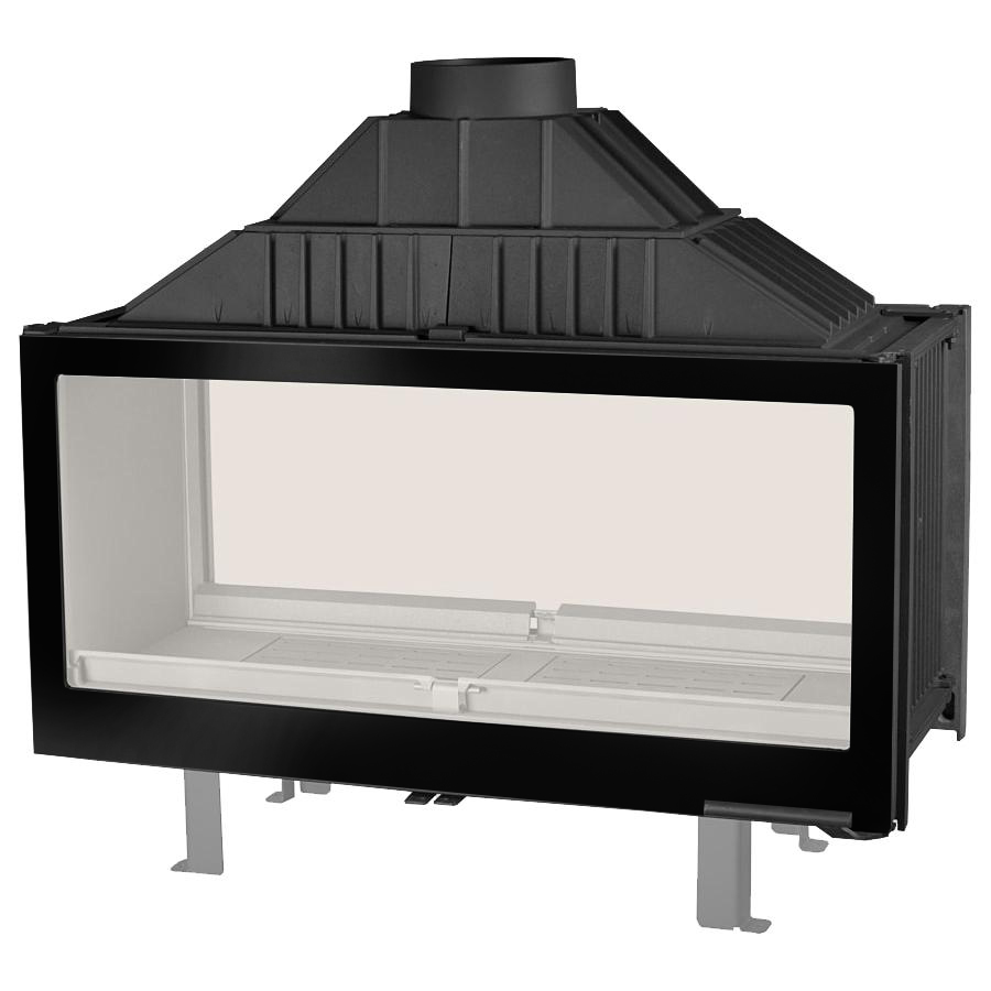 Топка Liseo Castiron LCI 11 GDF BG (двусторонняя, черное стекло)