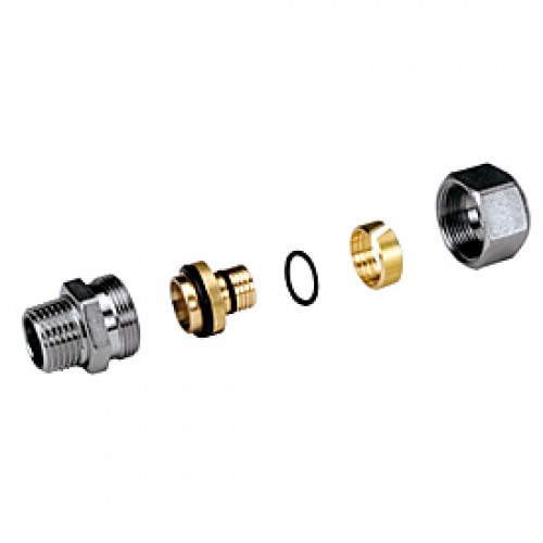 Прямой фитинг с наружной резьбой Giacomini 16x1/2" R187MX048