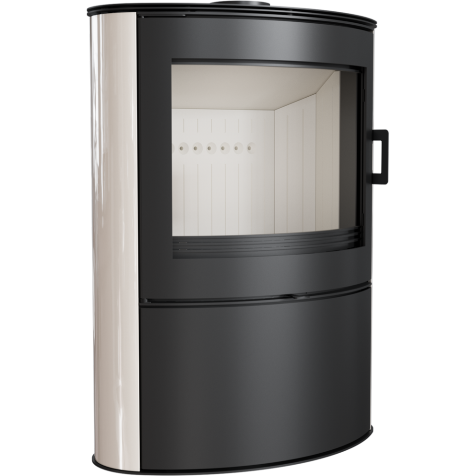 Печь-камин Kratki KOZA AB S/2 кафель, кремовая